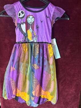 Disney The Nightmare Before Christmas Girls Jack and Sally Satin and Tulle Fanta